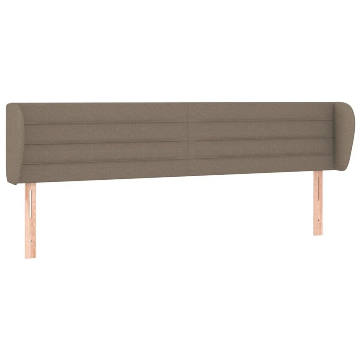 VIDAXL Tete de lit avec oreilles Taupe 203x23x78/88 cm Tissu