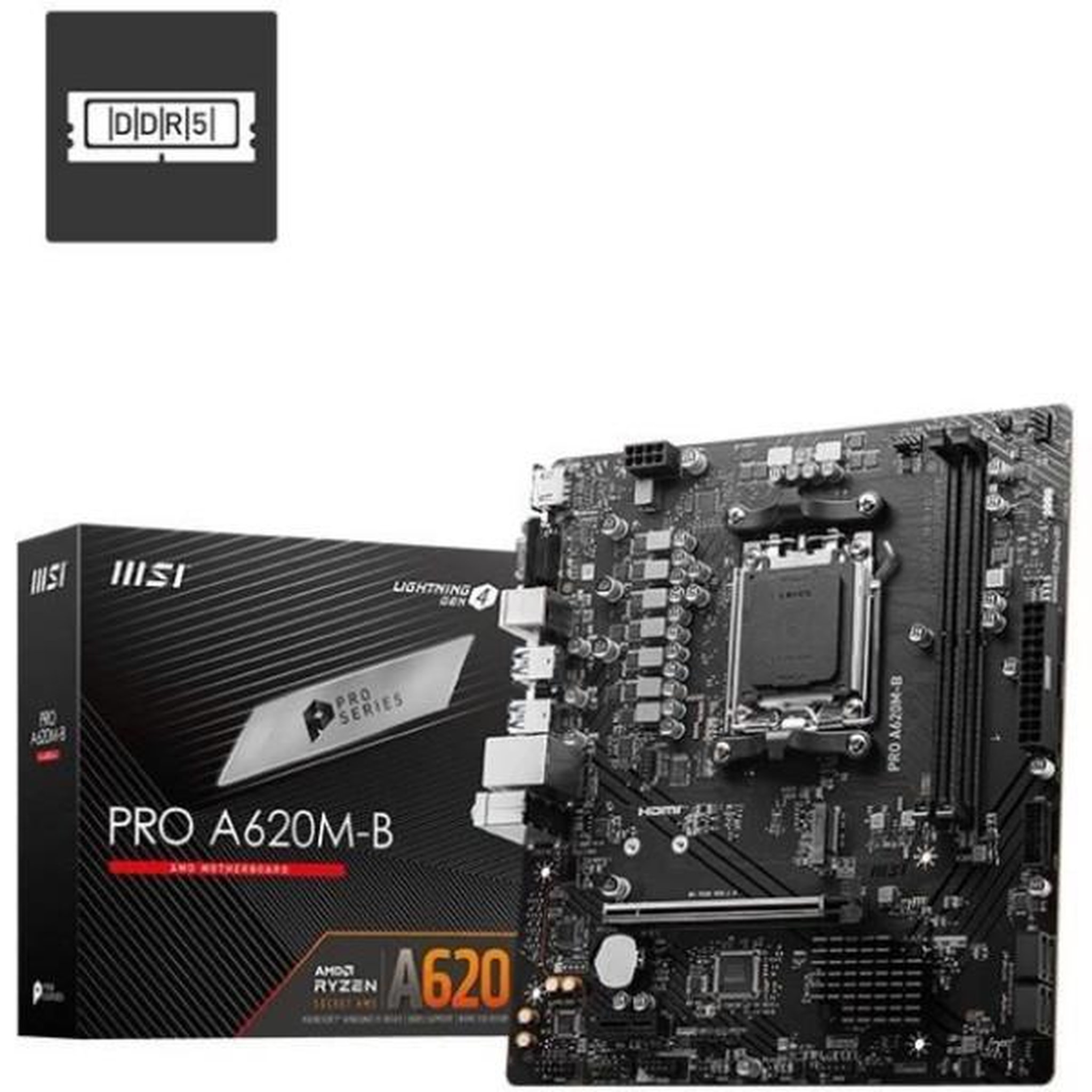 MSI Carte mere - MSI - PRO A620M-B Emplacement AM5 micro ATX