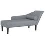 Voir la diapositive 2 : VIDAXL Chaise longue avec coussins gris clair tissu