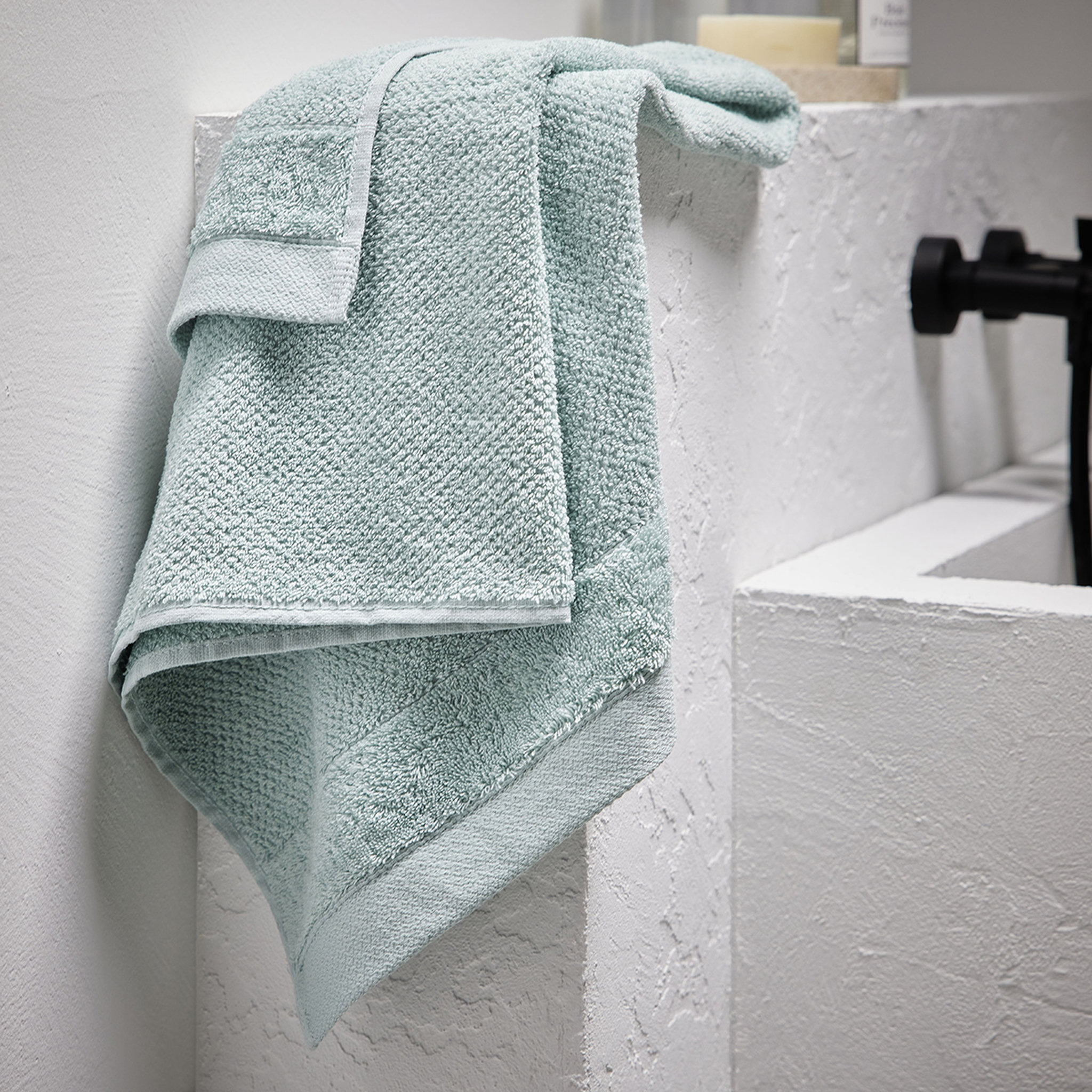 Voir la diapositive 1 : TODAY Drap de bain uni en Coton bio 450 G/M²