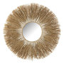 Voir la diapositive 1 : Paris Prix Miroir Mural Déco Paille  Mélissa  101cm Naturel & Blanc