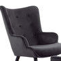 Voir la diapositive 5 : Paris Prix Fauteuil & Pouf Scandinave  Nomi  100cm Noir