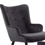 Voir la diapositive 5 : Paris Prix Fauteuil & Pouf Scandinave  Nomi  100cm Noir