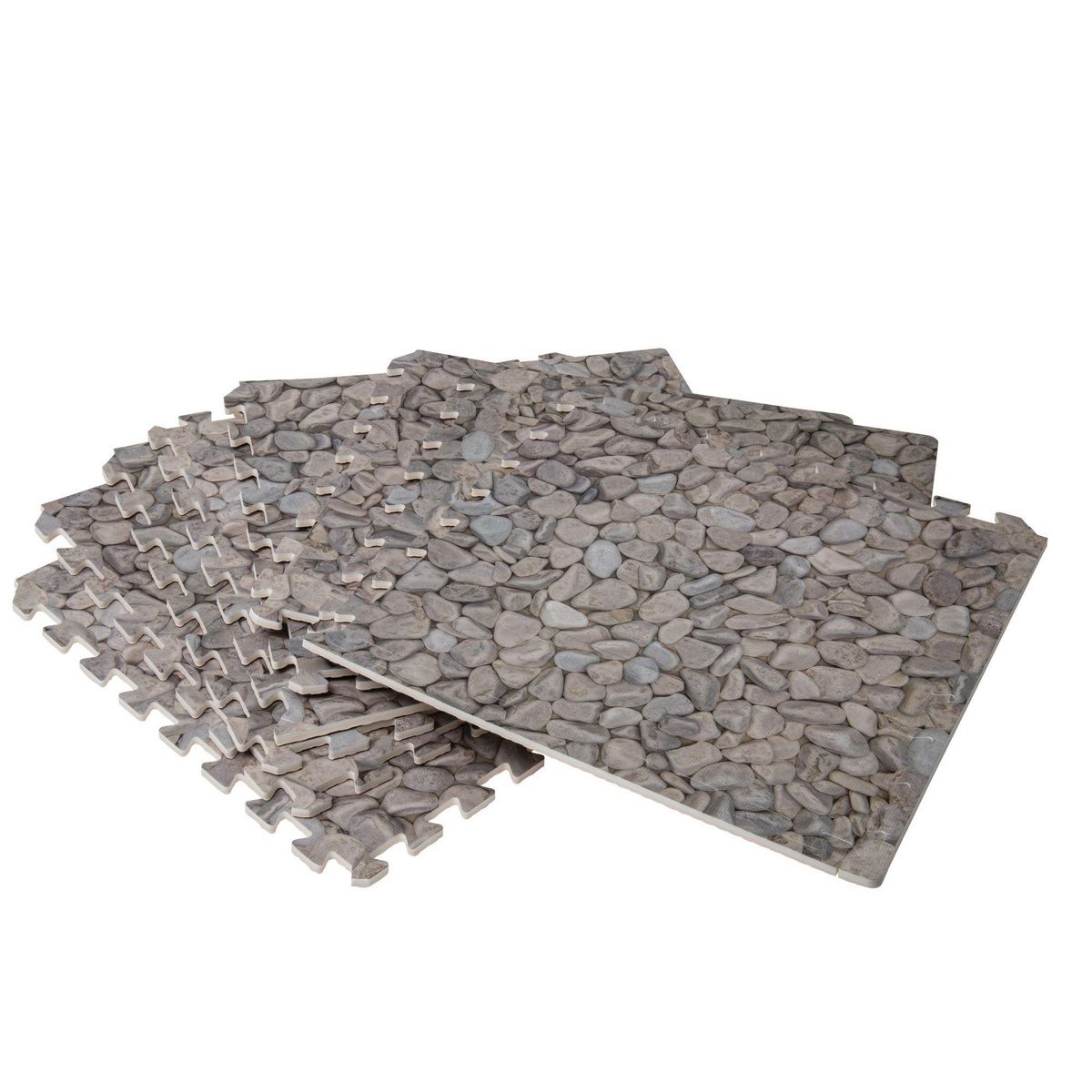 WERKAPRO Dalle pour piscine imprimé galet  50x50cm  1cm épaisseur 8 pièces WERKA PRO