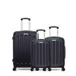 BLUESTAR BLUESTAR - LOT DE 3 - Valises weekend, cabine et cabine XXS MADRID. Coloris disponibles : Beige, Bleu, Gris, Rose, Noir