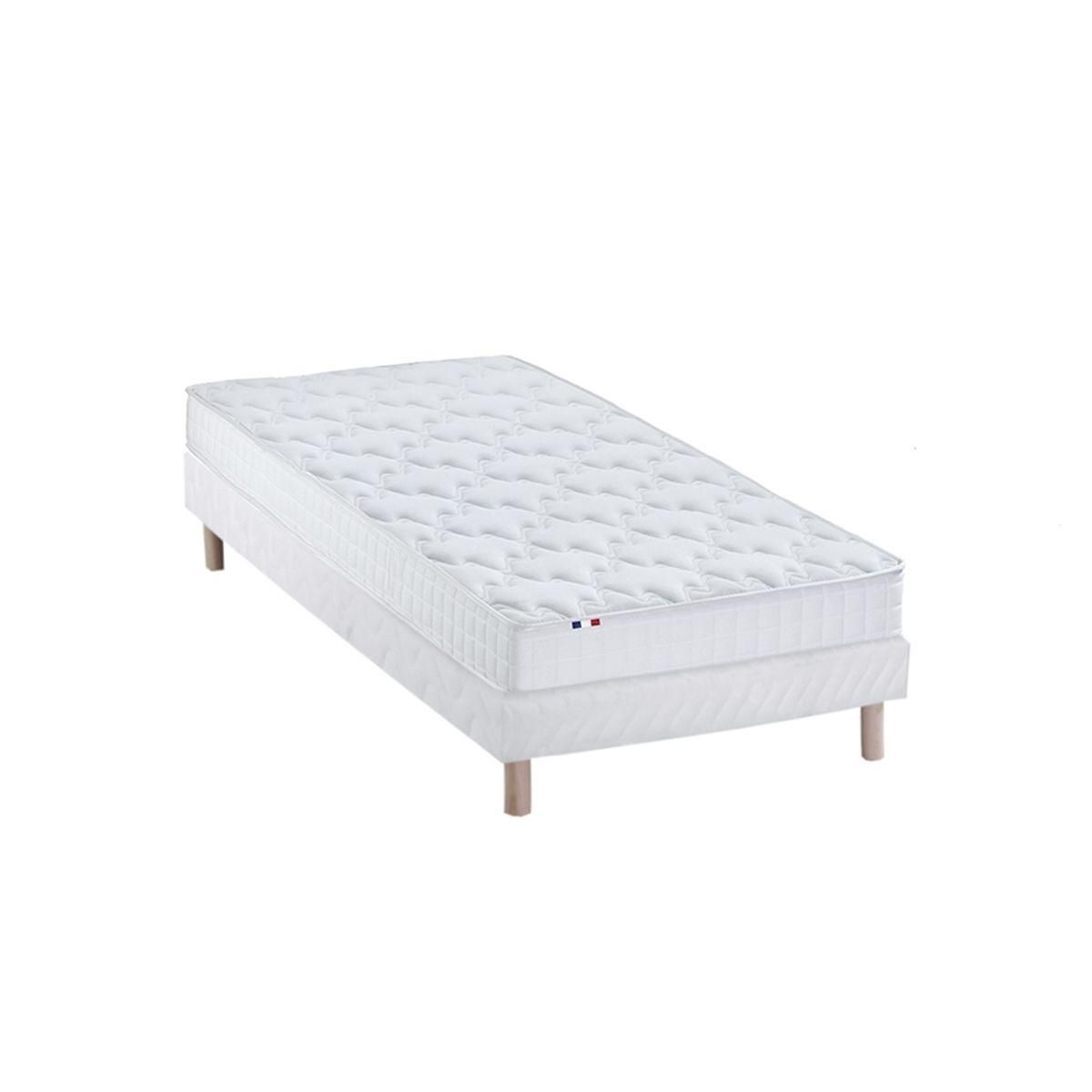 Ensemble Matelas accueil mémoire de forme + Sommier 90 x 190 cm MAM AZUR