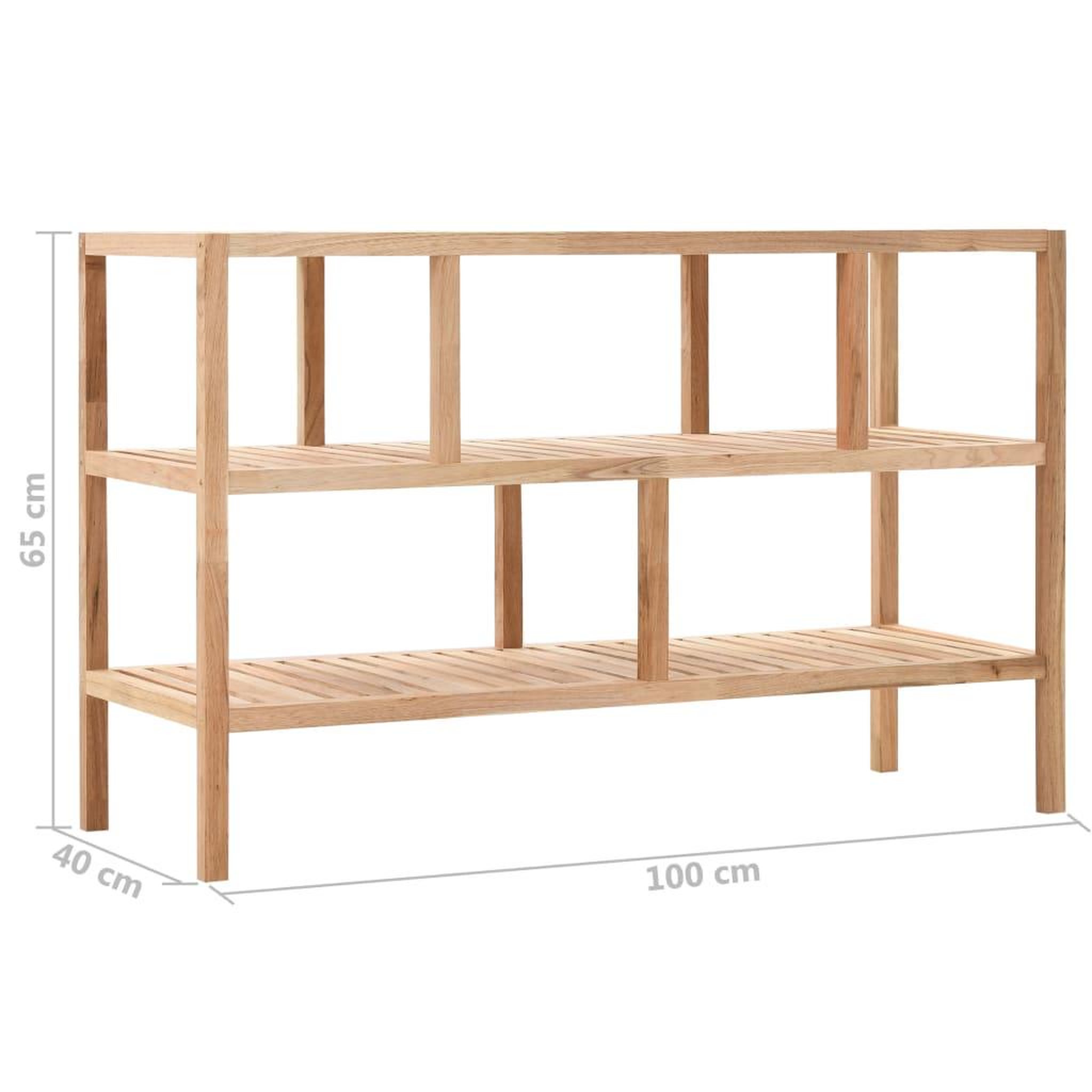 Voir la diapositive 6 : VIDAXL Etagere de salle de bain bois de noyer massif 100x40x65 cm