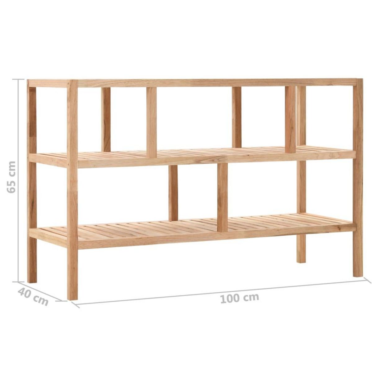 VIDAXL Etagere de salle de bain Bois de noyer massif 100x40x65 cm