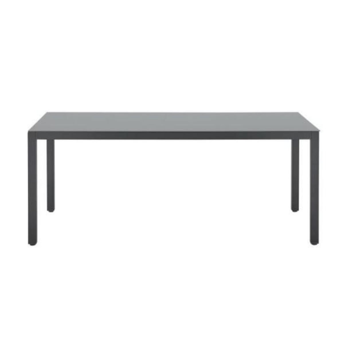 MARKET24 Ensemble table de jardin 6 personnes : Table + 6 chaises - Structure en aluminium - L180 x P 90 x H 72 cm - Gris anthracite