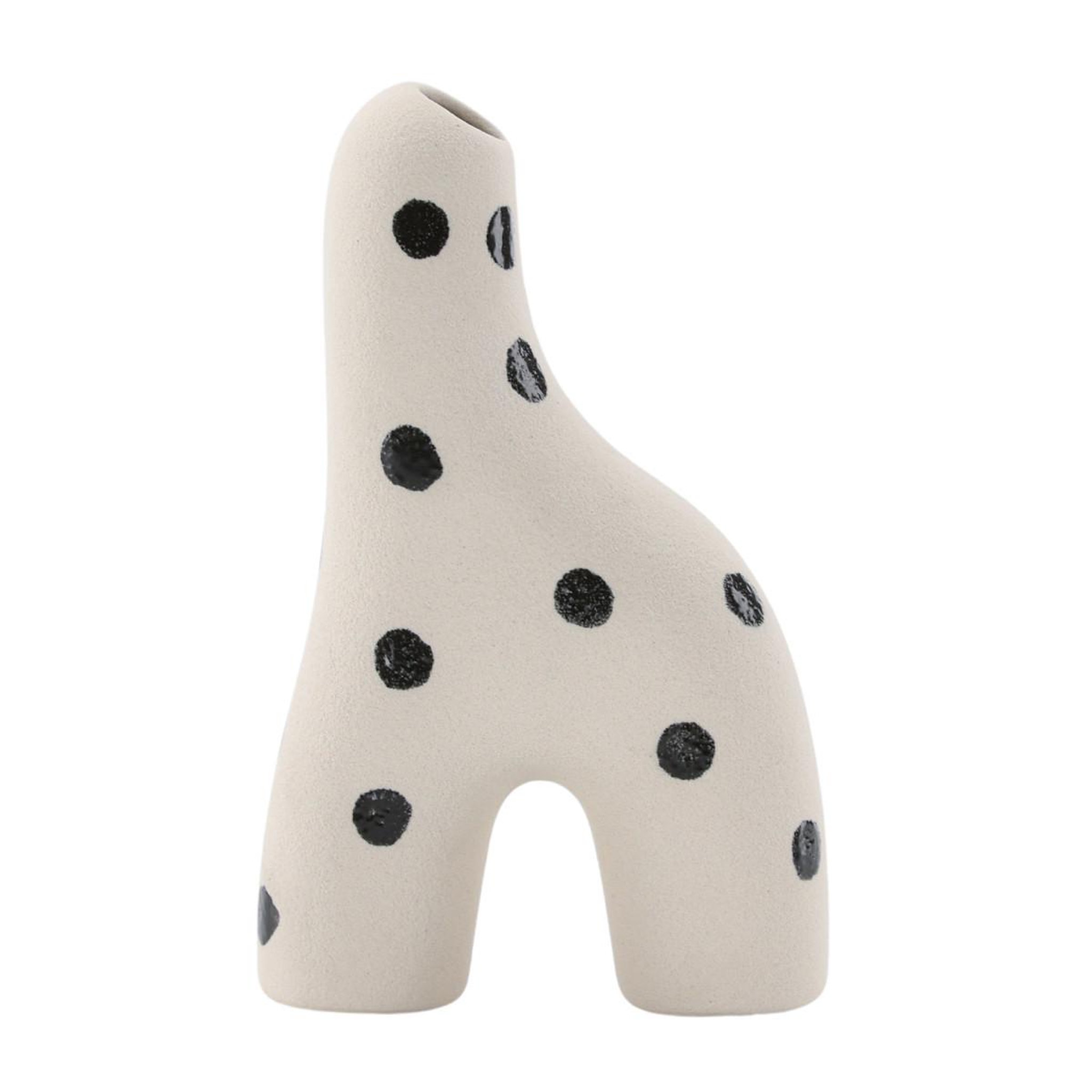 Voir la diapositive 2 : Paris Prix Vase design  aya  16cm blanc & noir