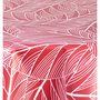 Voir la diapositive 3 : HABITABLE Nappe en toile cirée ronde Eloa - Diam. 135 cm - Rouge
