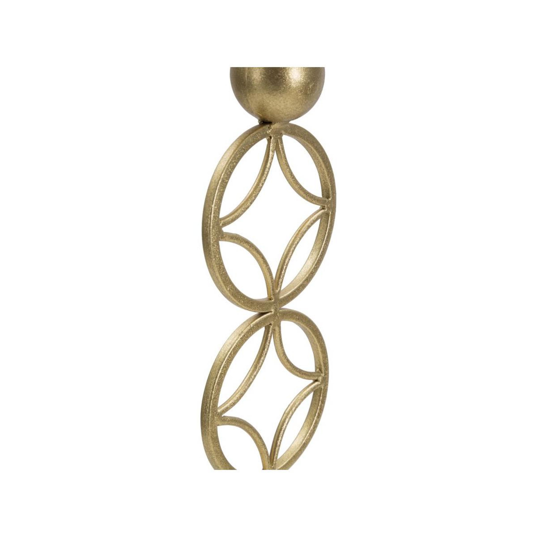 Voir la diapositive 4 : Paris Prix Bougeoir design en métal  étoiles  32cm or