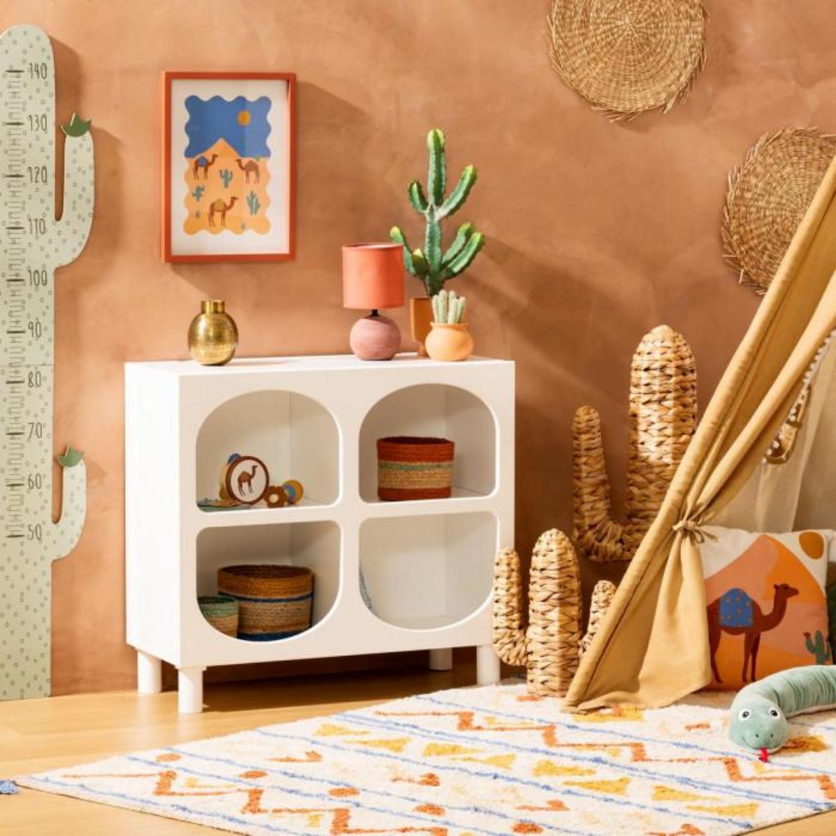 Atmosphera Kids Commode Enfant 4 Niches  Tara  76cm Blanc