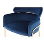 Paris Prix Chaise Design en Velours  Corey  79cm Bleu