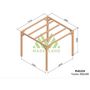 Voir la diapositive 2 : JARDIDECO Pergola en bois lamellé-collé Toulon 300 x 300 cm - Maderland