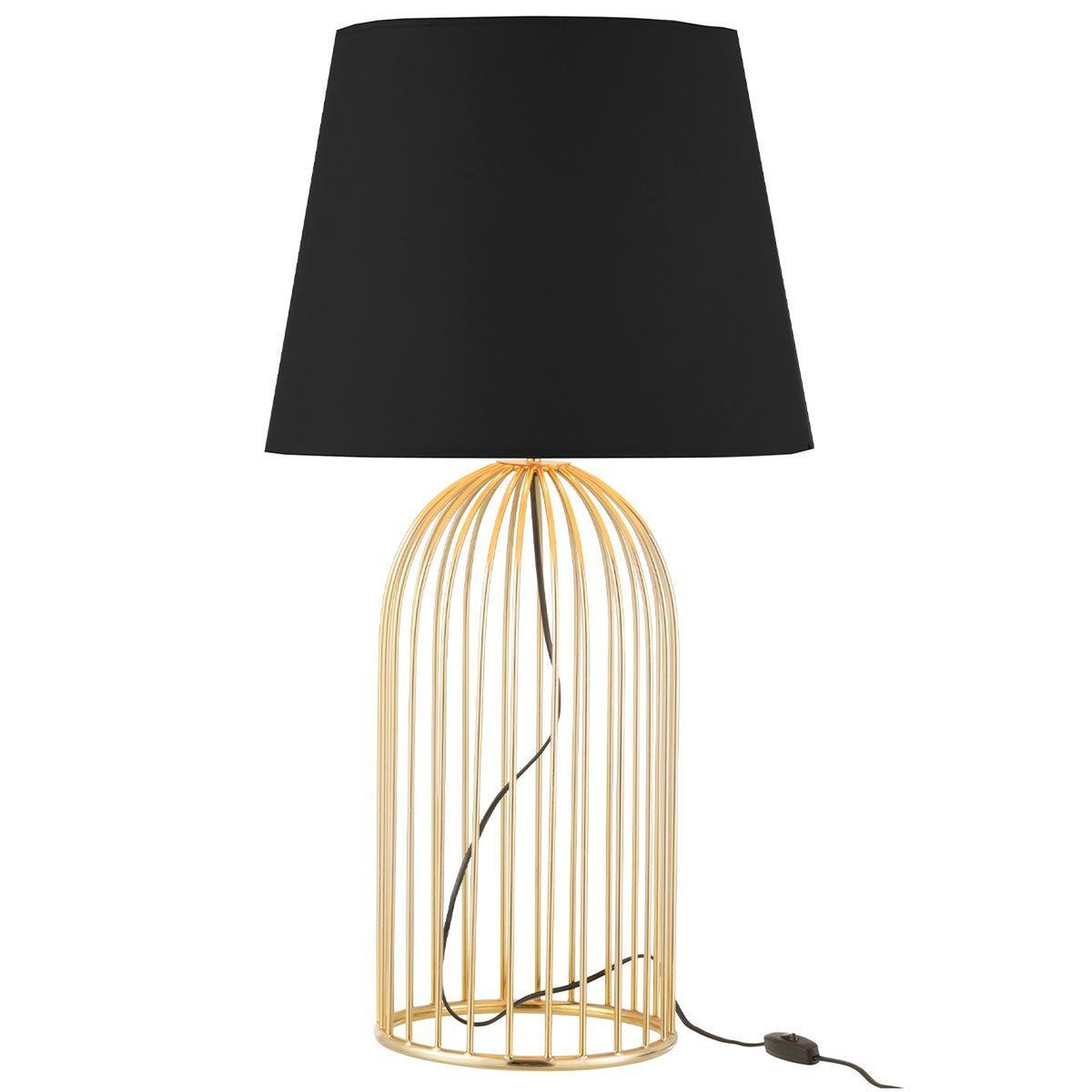 Voir la diapositive 1 : J-LINE Lampe à poser design  joni  61cm noir & or