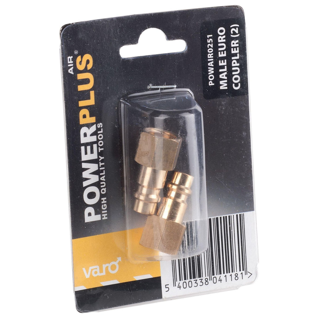 POWERPLUS Raccord pneumatique mâle auto-vis  pour compresseur  lot de 2