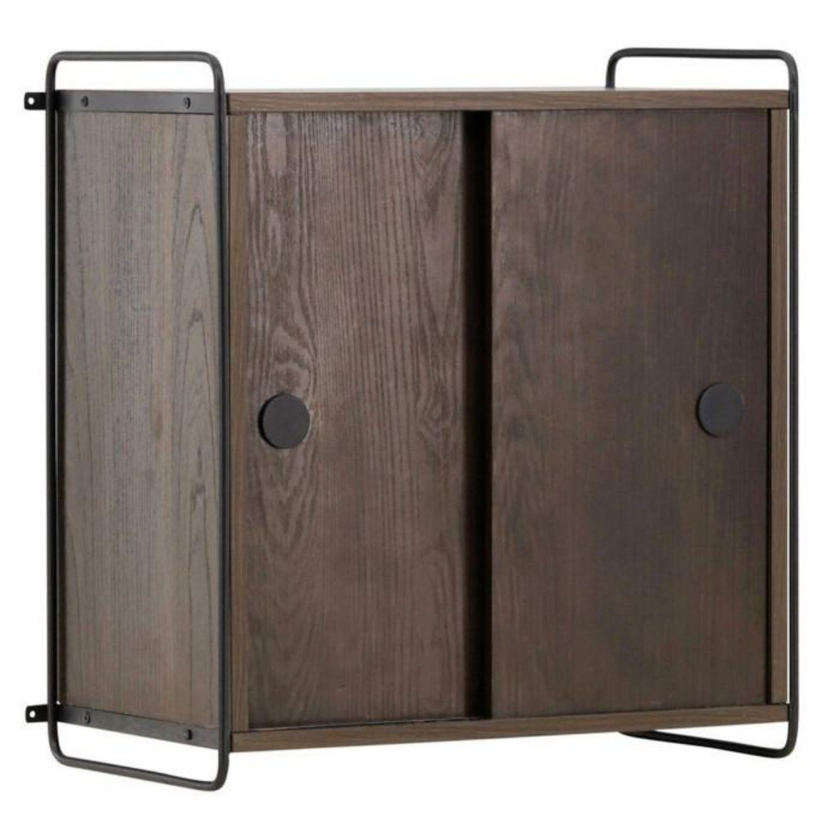 Paris Prix Étagère Murale 2 Portes  Paris  68cm Marron Foncé