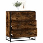 VIDAXL Buffet chene fume 68x35x76 cm bois d'ingenierie et metal