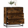 Voir la diapositive 1 : VIDAXL Buffet chene fume 68x35x76 cm bois d'ingenierie et metal