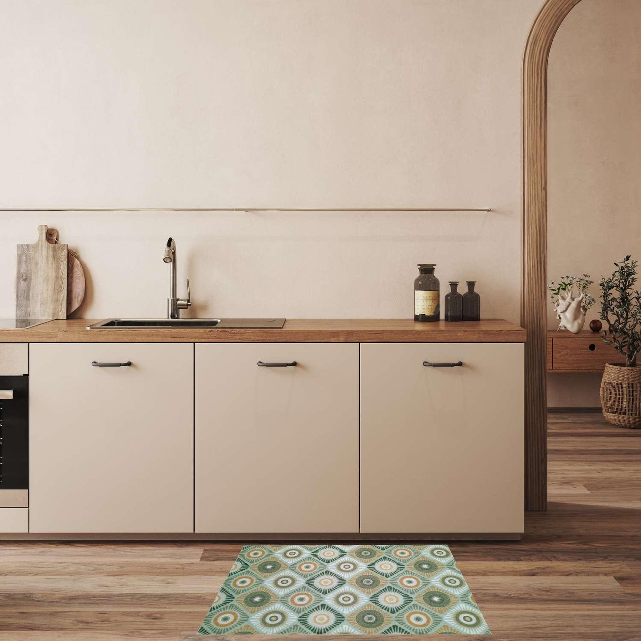 Voir la diapositive 2 : HABITABLE Tapis must en velours imprimé roca