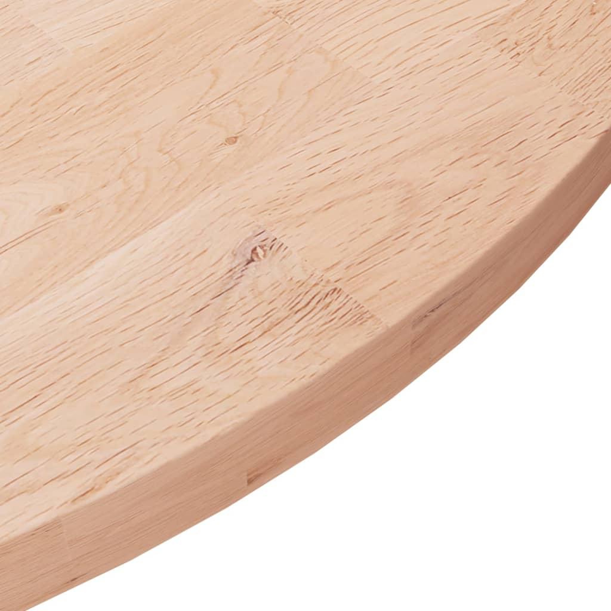 Voir la diapositive 3 : VIDAXL Dessus de table rond Ø80x2,5 cm Bois de chene massif non traite
