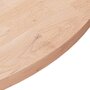 Voir la diapositive 3 : VIDAXL Dessus de table rond Ø80x2,5 cm Bois de chene massif non traite