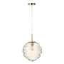 Voir la diapositive 1 : Paris Prix Lampe Suspension en Verre  Ruche  34cm Cognac Clair