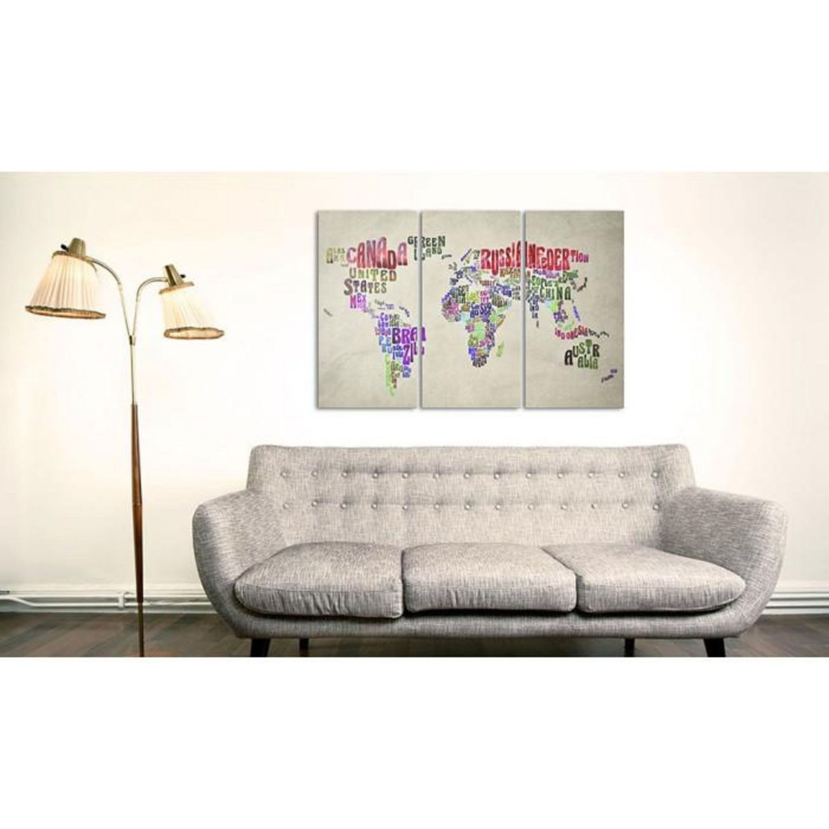 Paris Prix Tableau en Liège  Carte du Monde - Colorful Countries