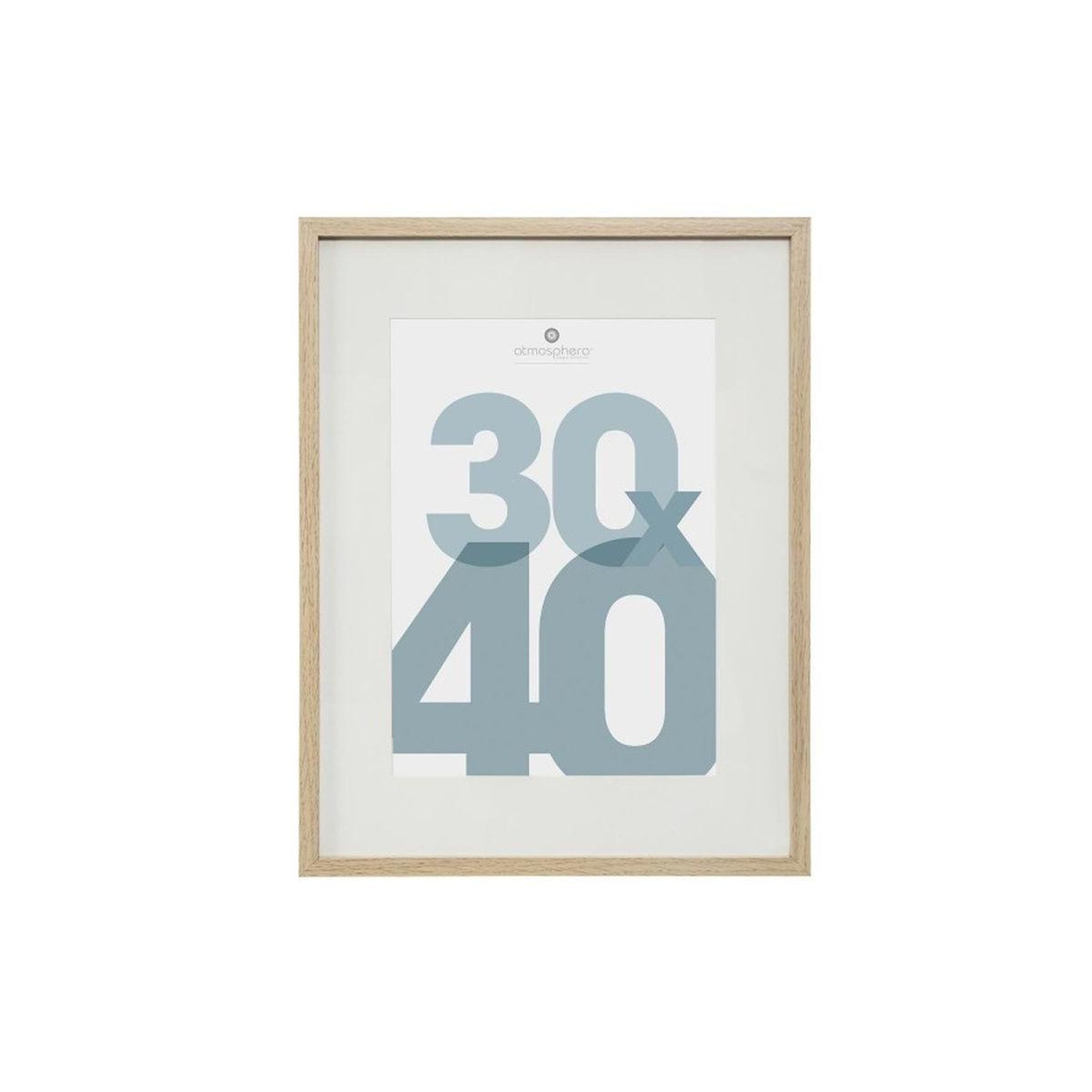ATMOSPHERA Cadre Photo en Verre  Manu  30x40cm Naturel