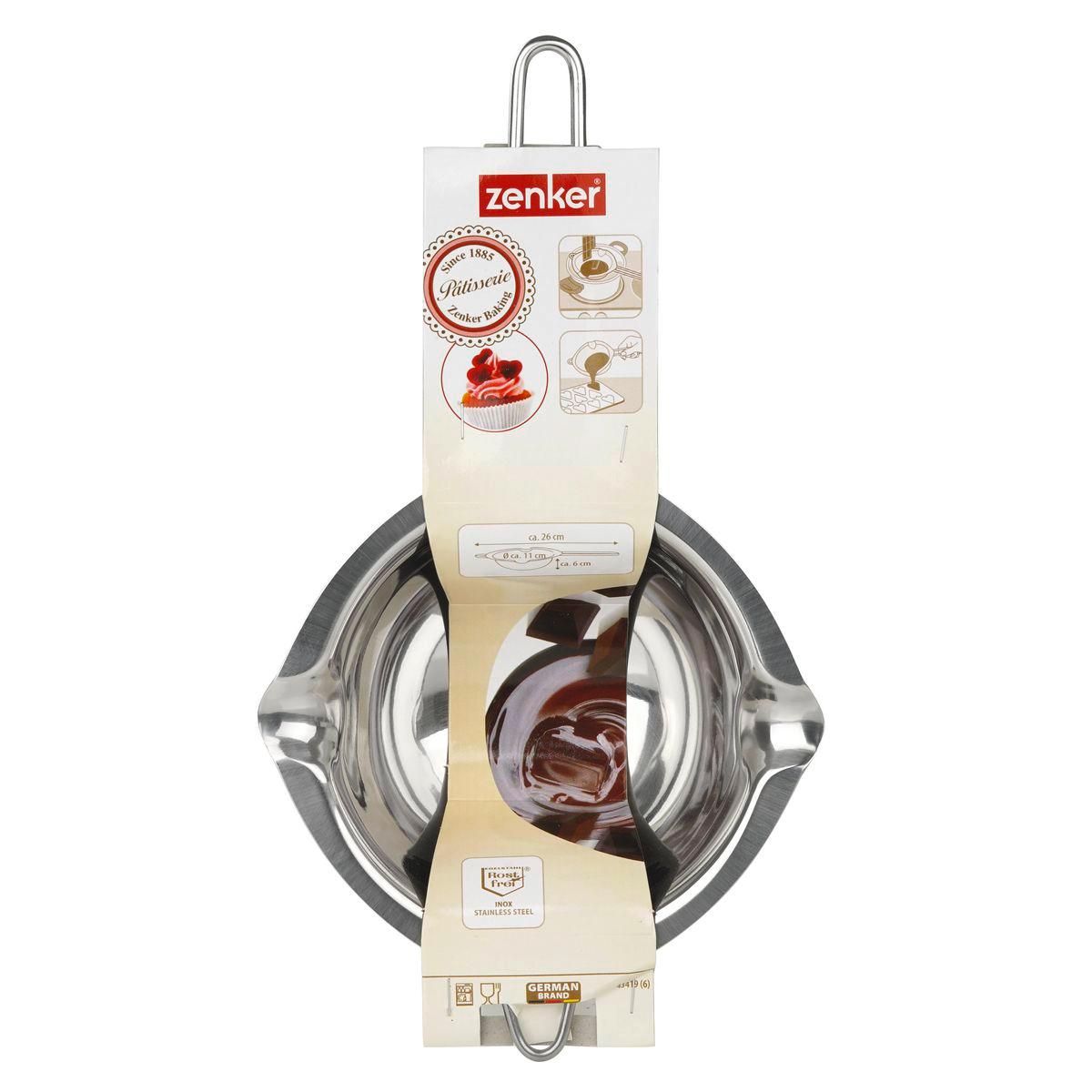 ZENKER Service à bain marie 26 cm pour chocolat Zenker