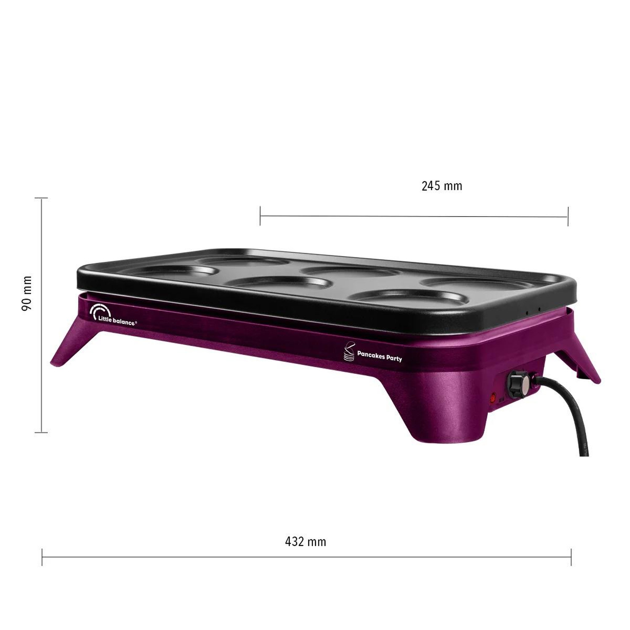 Voir la diapositive 3 : LITTLE BALANCE Appareil a pancakes blinis 6p 1500w - 8498
