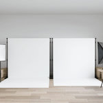 VIDAXL Supports de toile de fond 2 pcs noir 305x243 cm acier