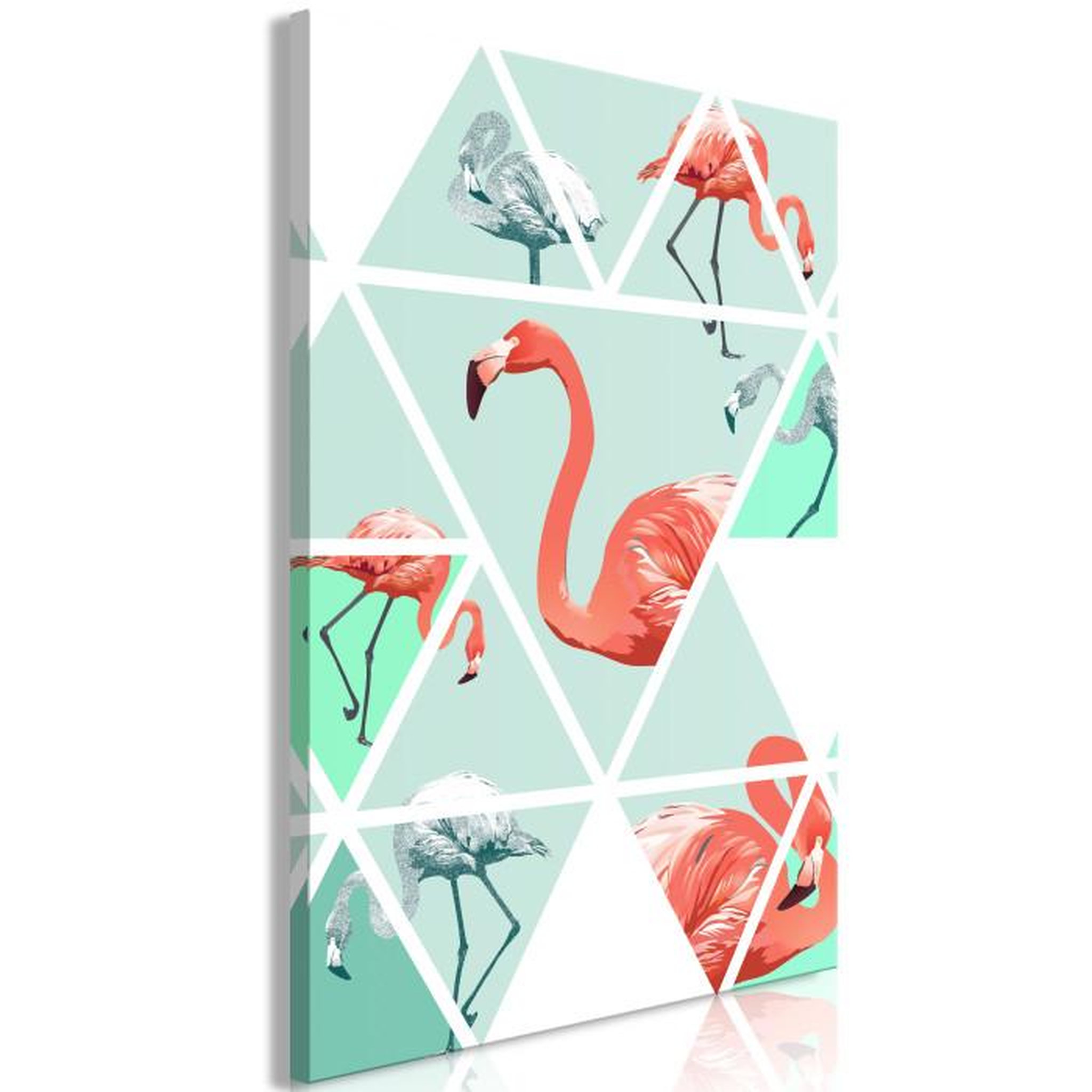 Paris Prix Tableau Imprimé  Geometric Flamingos. Coloris disponibles : Multicolore