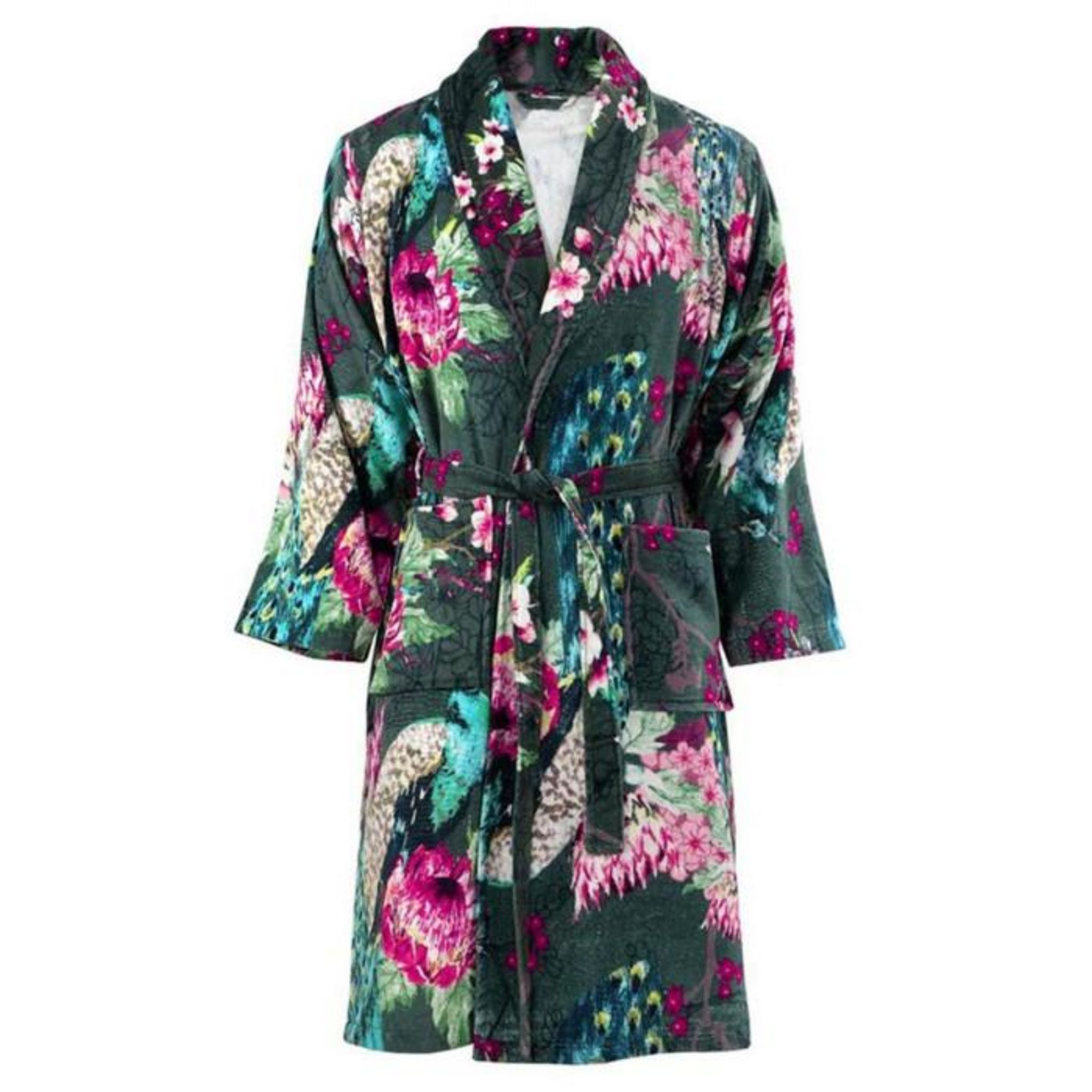 Paris Prix Peignoir de Bain en Coton  Blossom  Vert. Coloris disponibles : Vert