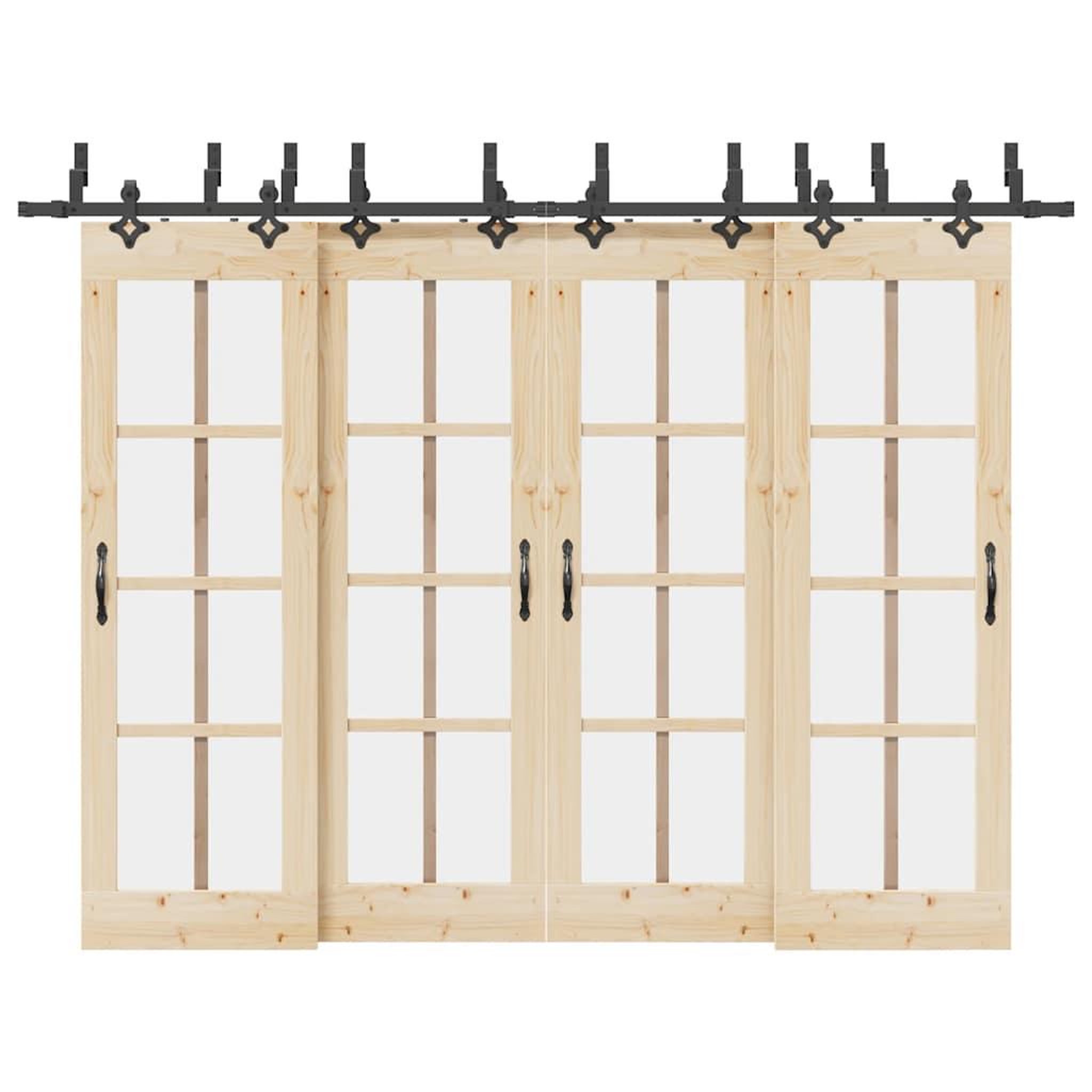 VIDAXL Kit de quincaillerie de porte coulissante 305 cm acier noir