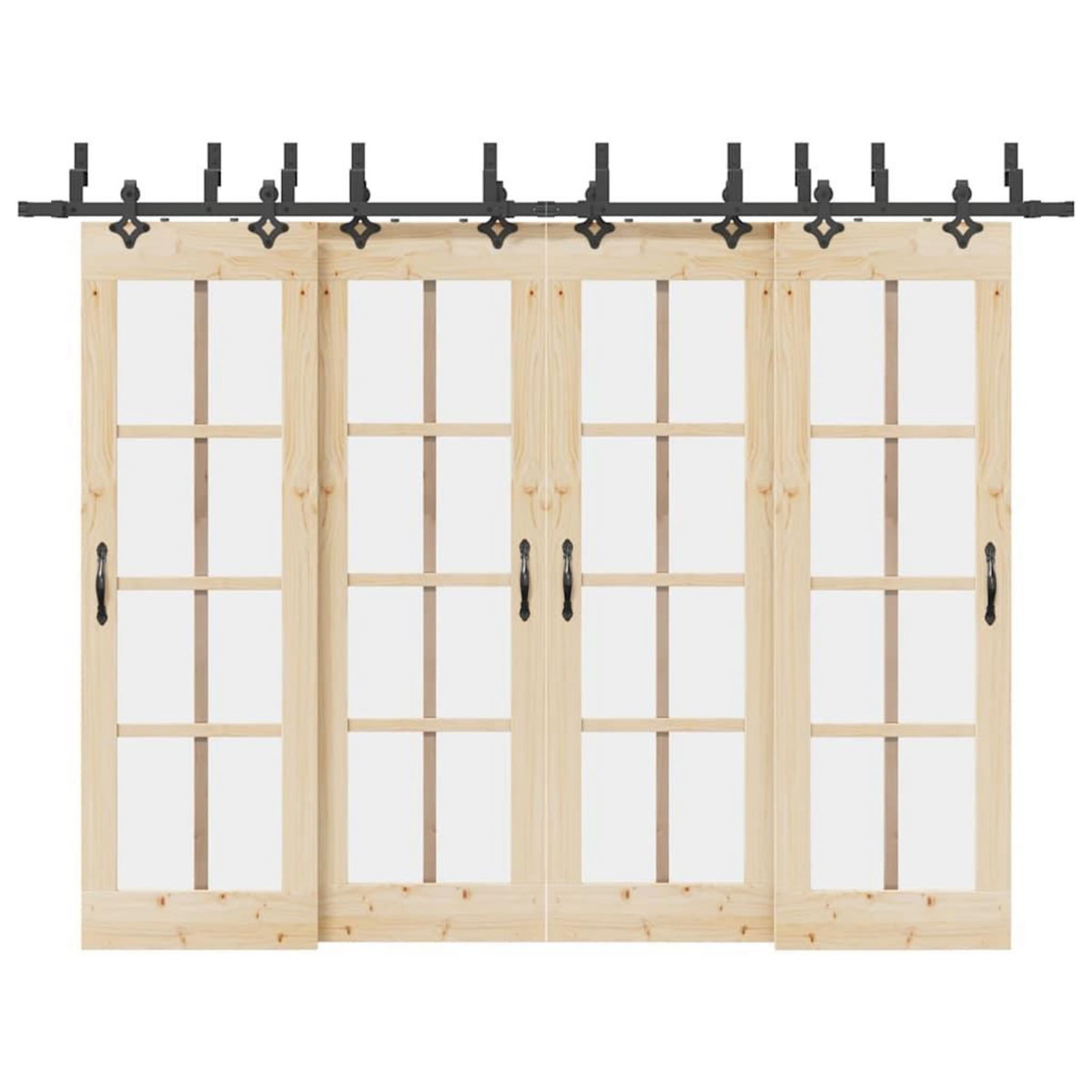 VIDAXL Kit de quincaillerie de porte coulissante 305 cm acier noir