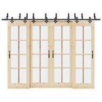 VIDAXL Kit de quincaillerie de porte coulissante 305 cm acier noir