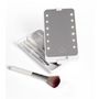 Voir la diapositive 4 : Paris Prix Miroir Led & 5 Pinceaux  Maquillage  16cm Blanc