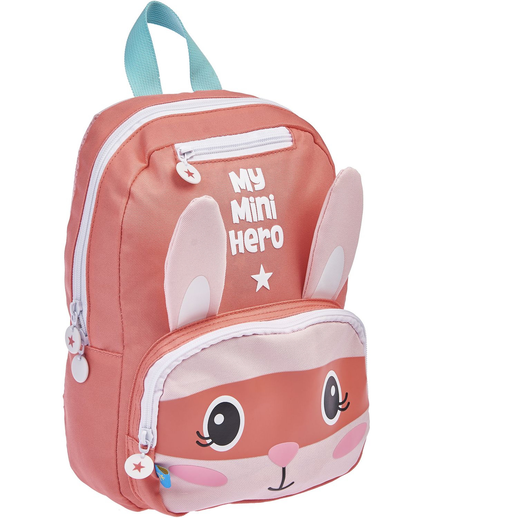 Voir la diapositive 2 : AUCHAN Sac maternelle cape rose lapin