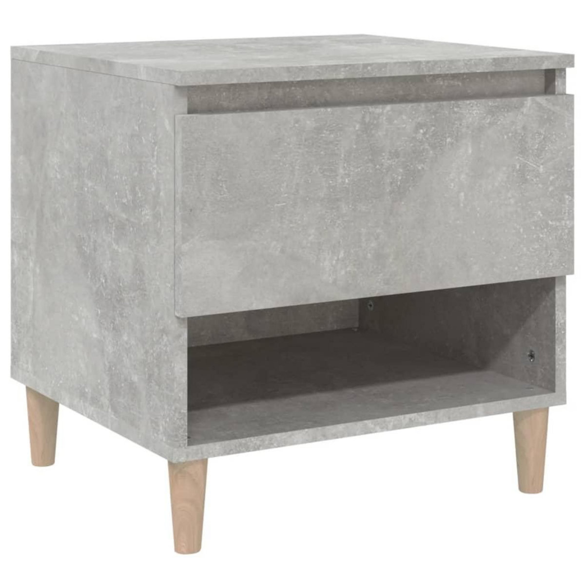 VIDAXL Table de chevet Gris beton 50x46x50 cm Bois d'ingenierie