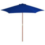 Voir la diapositive 1 : VIDAXL Parasol de jardin avec mat en bois bleu 270 cm