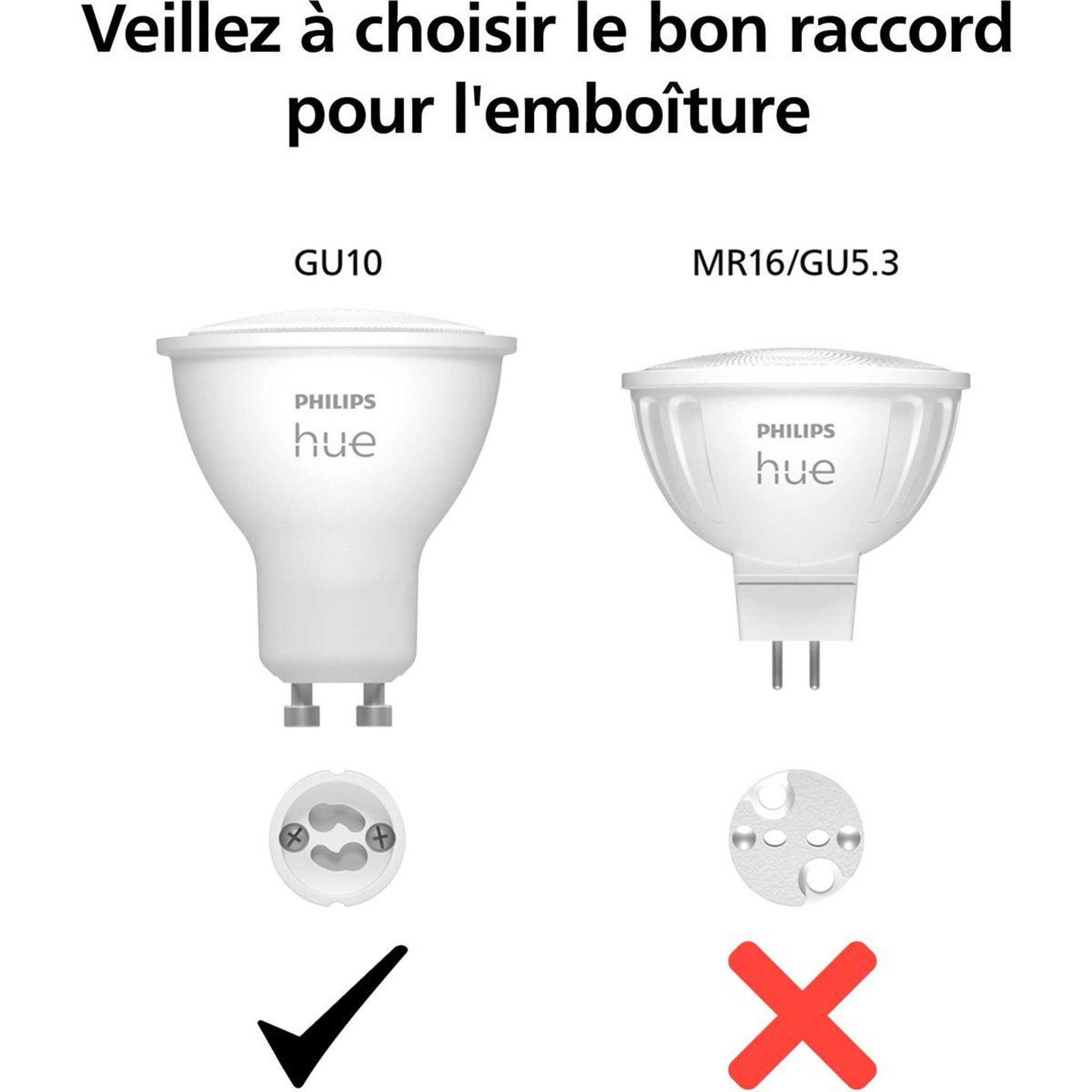 Voir la diapositive 5 : PHILIPS HUE Ampoule led connectée gu10 white ambiance pack de 2