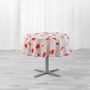 Voir la diapositive 3 : Douceur d'Intérieur Nappe ronde antitache Amapola - Diam. 180 cm - Beige et rouge