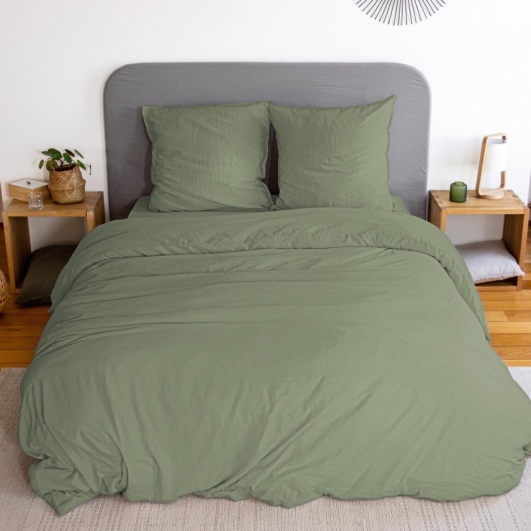 Voir la diapositive 1 : Home collection Parure microfibre lavee