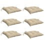 Voir la diapositive 3 : VIDAXL Coussins de palette lot de 6 beige 50x50x7 cm tissu oxford