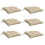 Voir la diapositive 3 : VIDAXL Coussins de palette lot de 6 beige 50x50x7 cm tissu oxford