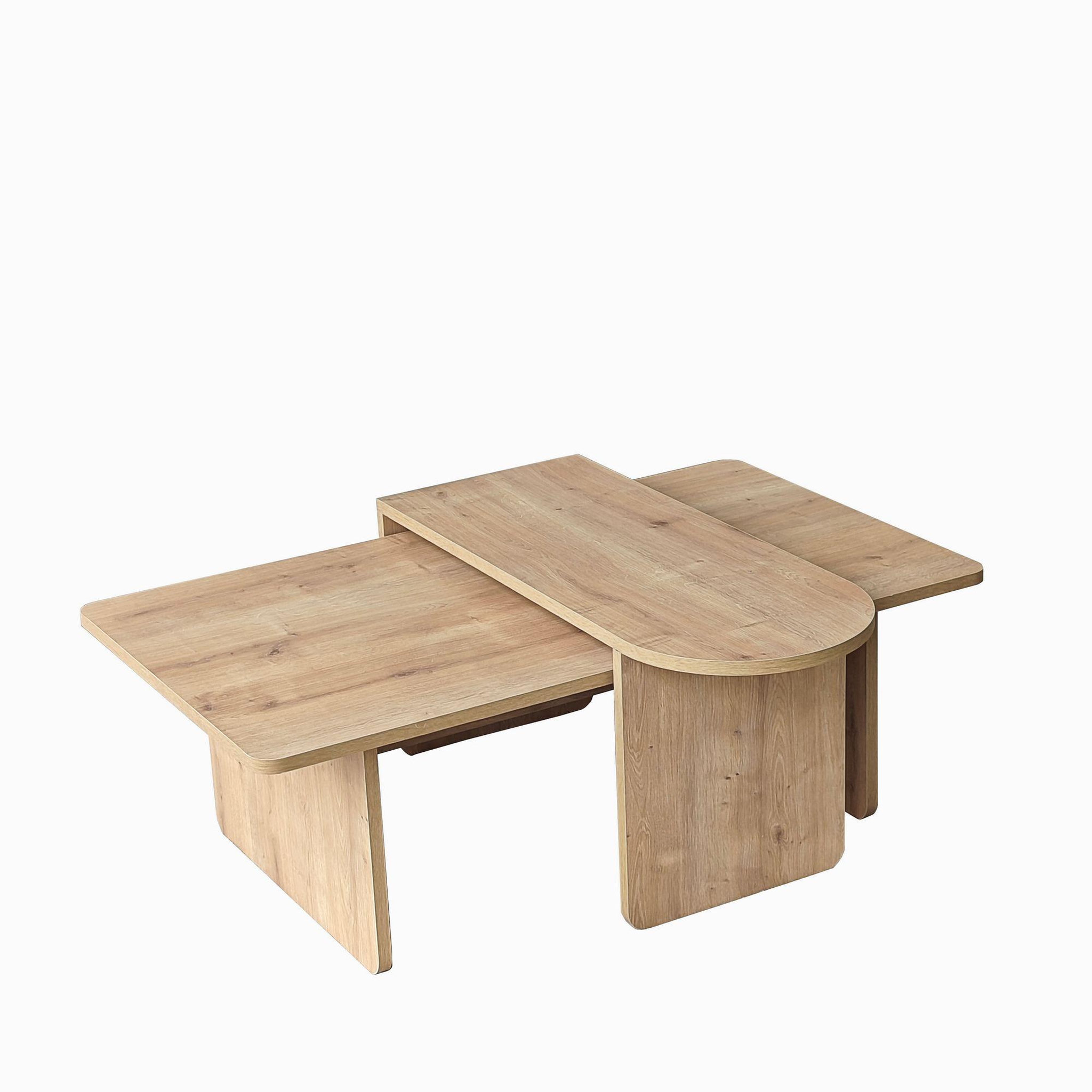 Habitat et Jardin Ensemble de table basse en bois  paris  105 x 60 x 35 cm - bronze