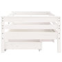 Voir la diapositive 5 : VIDAXL Cadre de lit enfant tiroirs blanc 70x140 cm bois de pin massif