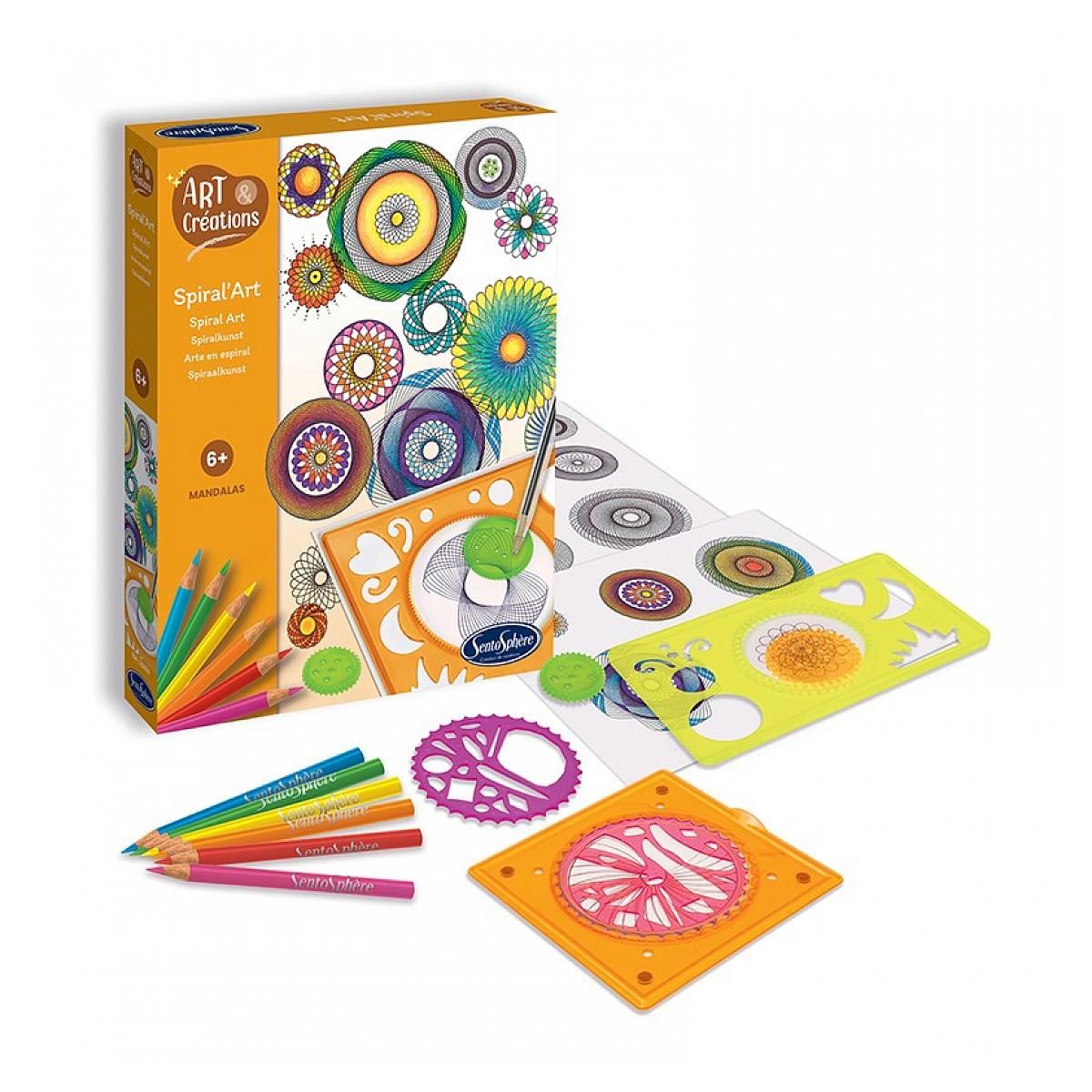 Sentosphere Art et Créations - Kit de Dessin Spirographe Multicolore